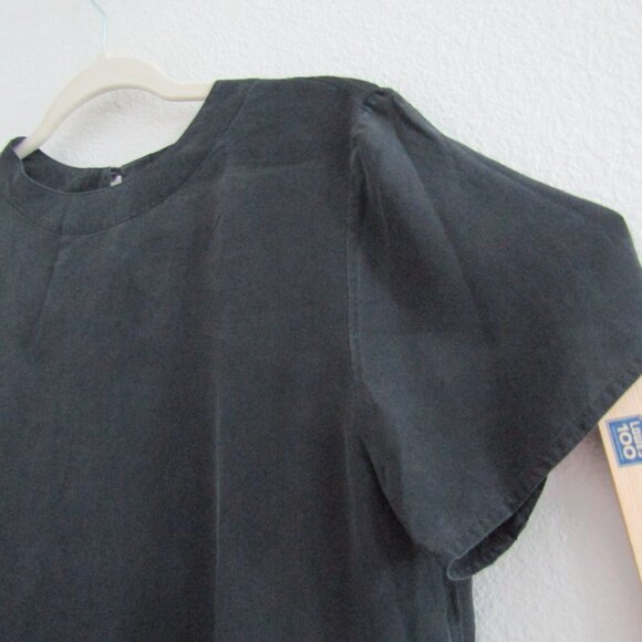 Jack Mulqueen Silk Top Black Medium Timeless Classic Capsule Wardrobe - Picture 5 of 10